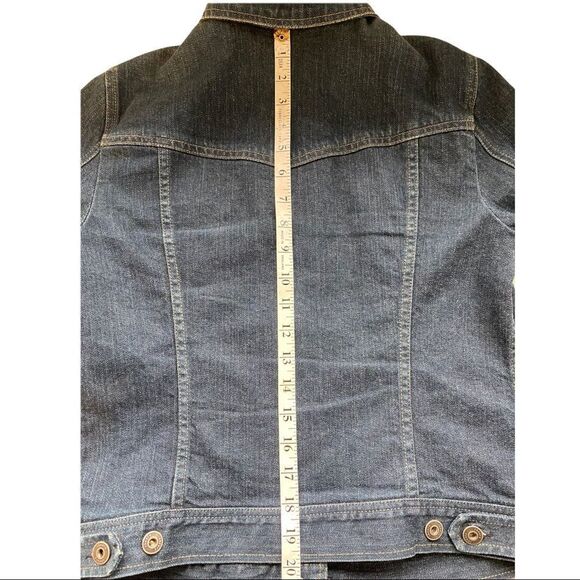 Theory Women's Dark Denim Jean Jacket size M - Picture 8 of 11